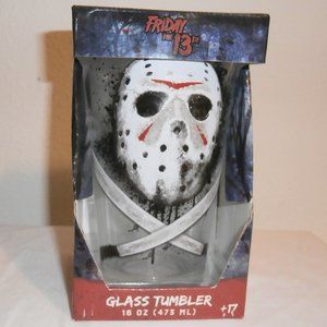 Friday The 13th Jason Voorhees Pint Glass Tumbler NEW RARE COLLECTIBLE IN BOX